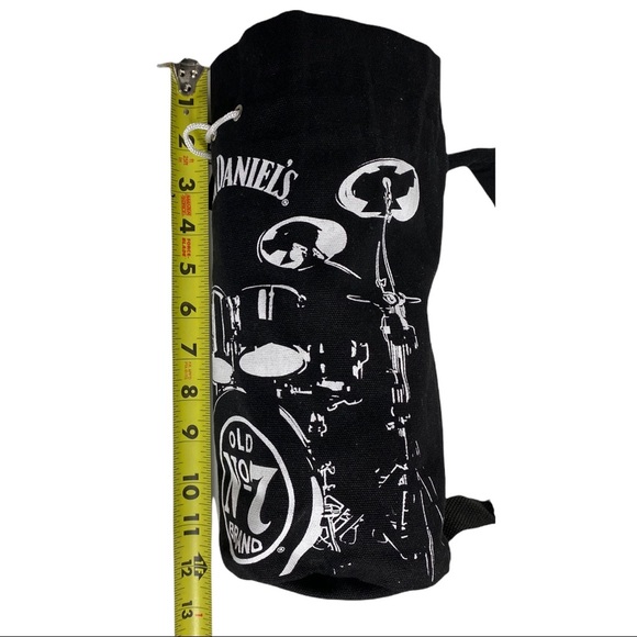 NWT Jack Daniels Cinch Sack Bottle Holder Music Series Drum Kit & 2 Glasses - Picture 4 of 16